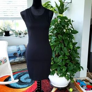 Express Black Cocktail Dress with Sheer Sides